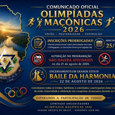 GOB-RO PRORROGA INSCRIÇÕES PARA AS OLIMPÍADAS...