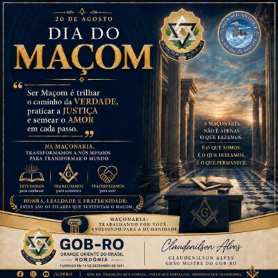 MENSAGEM DO GRÃO-MESTRE DO GOB-RO, CLAUDENILSON...
