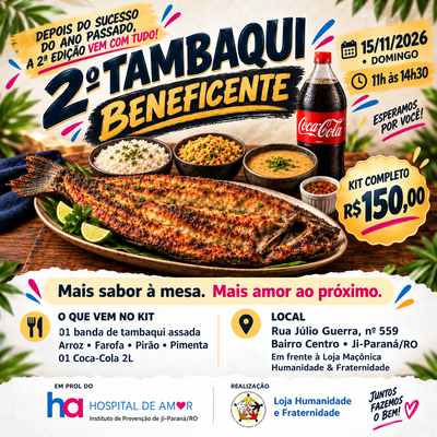 LOJA HUMANIDADE E FRATERNIDADE REALIZA 2º...